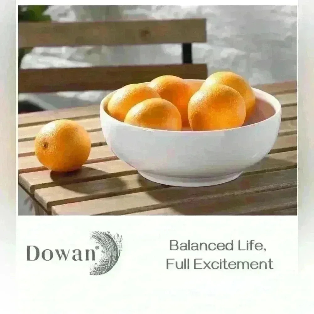 NIB/NWT: DOWAN Holiday Centerpiece Serving Bowls, 9.5” White Ceramic, 2 pack. - Picture 4 of 13